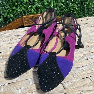 Mark. Suede color block Flats Sz 8